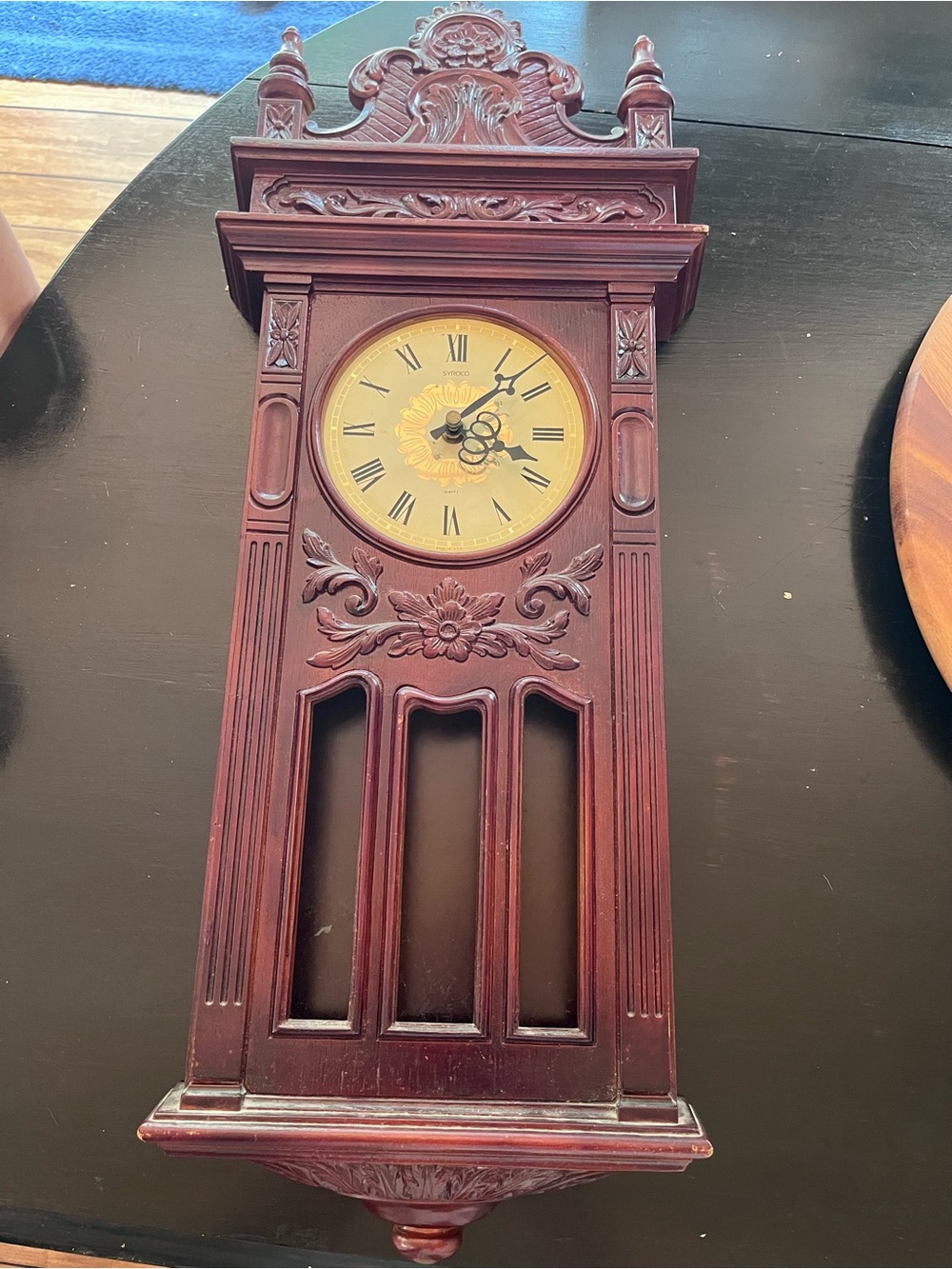 Classic Mahogany Wall Clock - Decorative Home Wall Decor